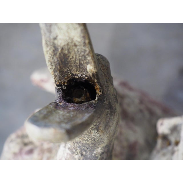 A French 19th Century Painted Cast Iron Fountain Figure, ‘Enfant Au Canard’ For Sale - Image 13 of 18