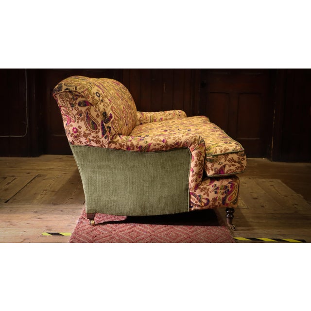 Three-Seater Standard Sofa with Embroidered Paisley, 2010s For Sale - Image 10 of 16