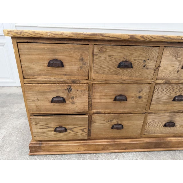 Wood Antique Fir Workshop Cabinet, 1890s For Sale - Image 7 of 16