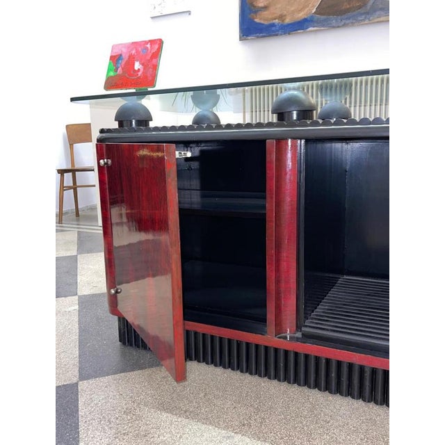 Black Art Deco Rolling Sideboard, 1930s For Sale - Image 8 of 12