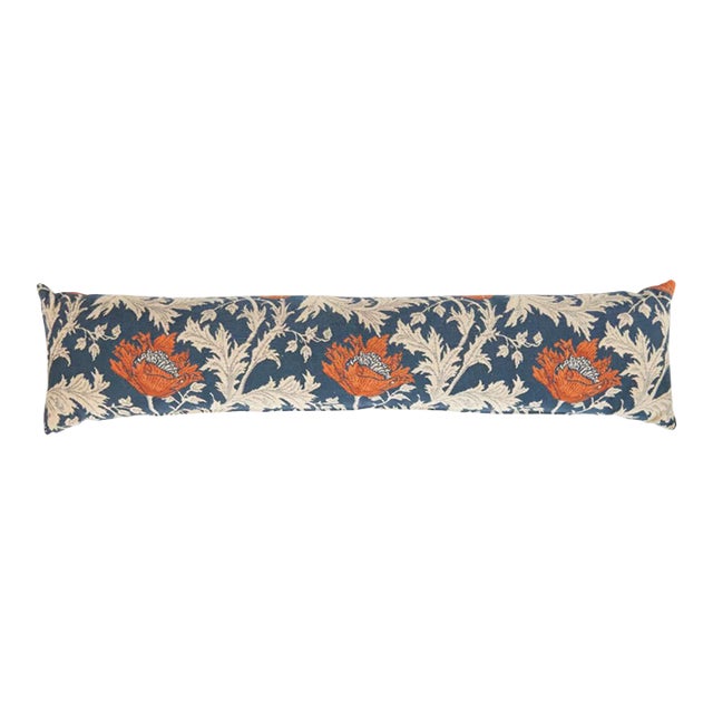 Anemone Blue Rust Draught Excluder - 115cm X 20cm (45"x9") For Sale