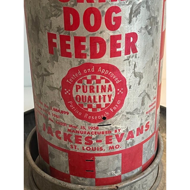 Antique Dog Tube Feeder Purina Chow Metal Rustic For Sale In Miami - Image 6 of 6