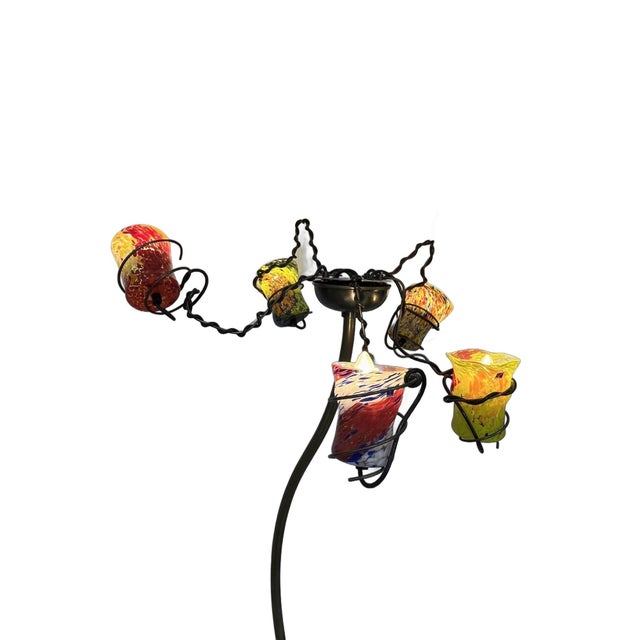 Barovier Toso Murano Vortigoto Glass Floor Lamp For Sale - Image 4 of 8