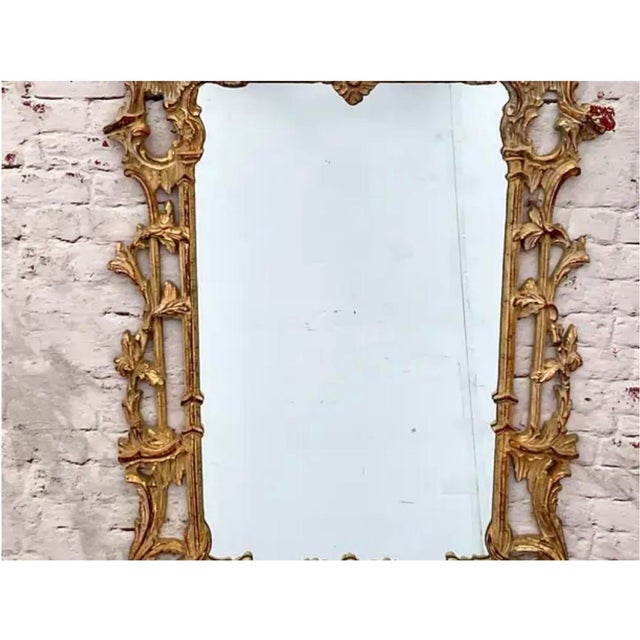 Plastic Chinese Chippendale Wall Mirror George II Style For Sale - Image 7 of 12