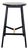 Modern Black Metal & Wood Round Stool – Minimalist Design For Sale