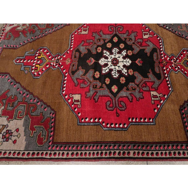 Mid 20th Century Galerie Shabab Collection Mid-20th Century Turkish Anatolian Room Size Carpet For Sale - Image 5 of 8