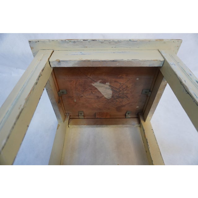 Wood 1990s Small Painted Wood Side Table For Sale - Image 7 of 14