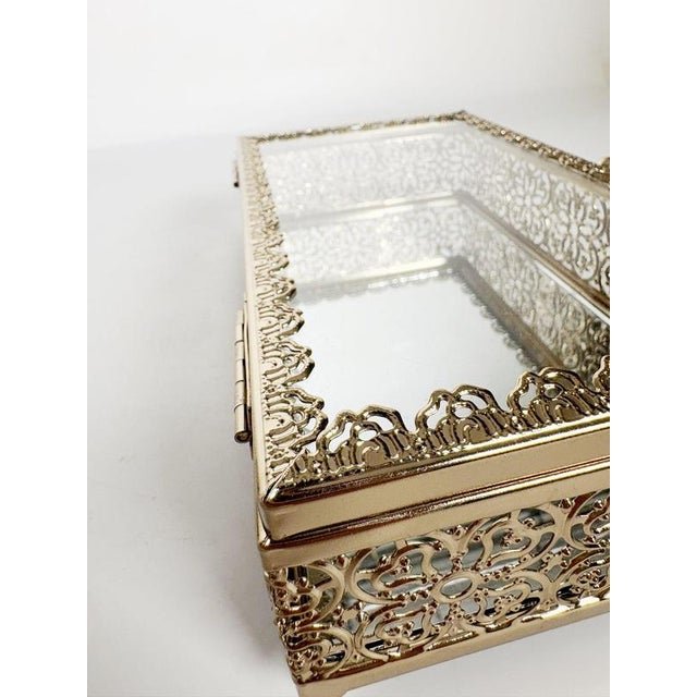 Glass and Metal Jewelry Box, France, 2000s For Sale - Image 9 of 12