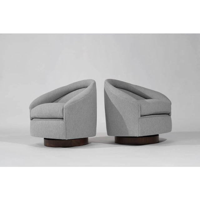 Mid 20th Century Set of 2 Swivel Tilt Lounge Chairs by Adrian Pearsall, Circa 1950s For Sale - Image 5 of 12