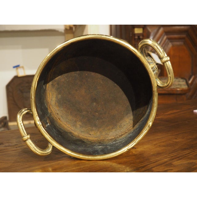 Circa 1900 Polished French Brass Folk Art Wine Cooler or Jardiniere For Sale - Image 12 of 18