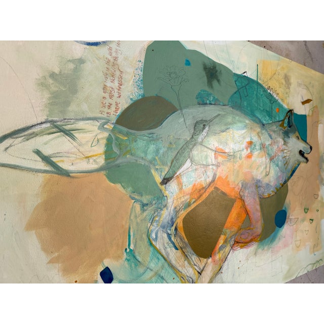 Abstract Expressionism "Lobo-Motion" a Wolf Painting by LWren Walraven For Sale - Image 3 of 10
