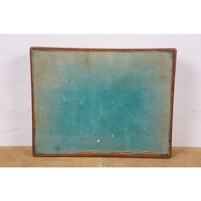 Antique Mahogany Brass Flatware Fish Cutlery Knife Presentation Storage Box 14" For Sale - Image 13 of 17