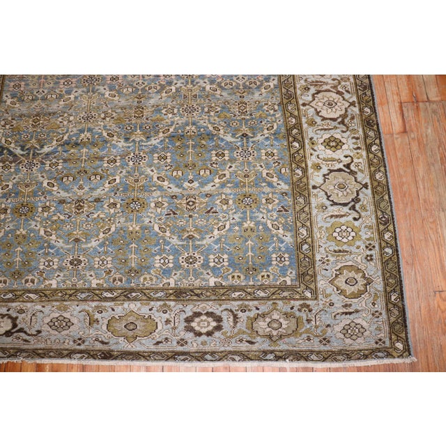Persian Early 20th Century Blue Persian Malayer Corridor Rug - 6'4" x 16'9" For Sale - Image 3 of 12