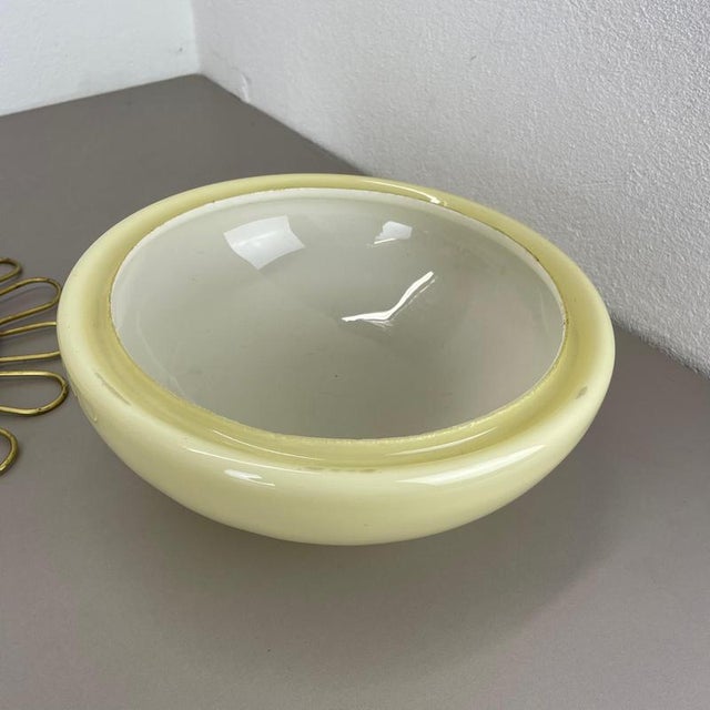 Large Modernist Art Deco Metal Plafoniere Wall Light by Gio Ponti, France, 1920s For Sale - Image 10 of 18