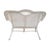 Henry Link Vintage White Wicker Outdoor Settee With Blue Stripe Cushion For Sale In West Palm - Image 6 of 8