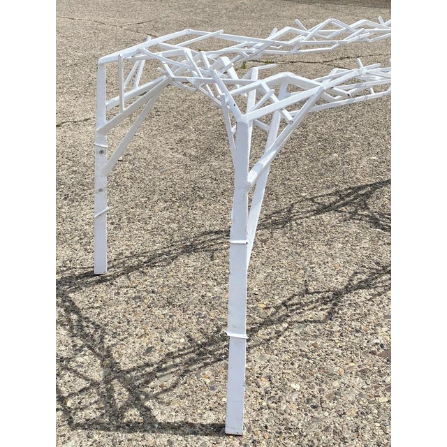 Late 20th Century Late 20th Century Modern White Iron Branch Sculptural "Crown of Thorns" Dining Table Desk Base For Sale - Image 5 of 12