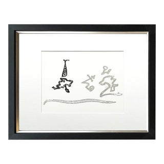 Max Ernst Original Lithograph Madness and Five O’clock Tea 1970 Framed For Sale