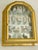 Splendid antique Austrian porcelain angels collection in a small wall vitrine display case.