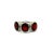 This 925 solid silver three stone garnet ring is designed for unisex appeal, featuring three oval-shaped garnets measuring...