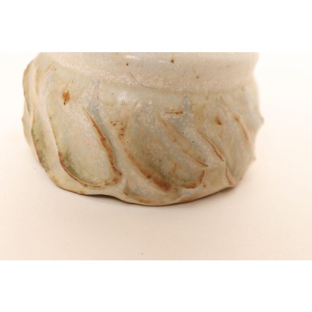 Small Studio Ceramic Matte Glazed Incised Ceramic Bud Vase by Deanna Nichols For Sale - Image 11 of 12