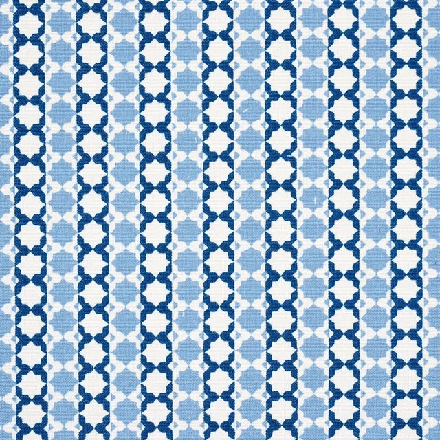 Sample - Schumacher x Mark D. Sikes Posy Indoor/Outdoor Fabric in Indigo For Sale