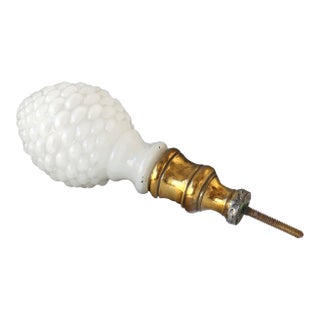Antique Milk Glass Newel Post Finial For Sale