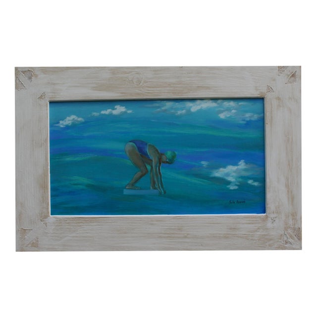 Sula Repani, Just Before Immersion, 2022, Oil on Wood Panel For Sale