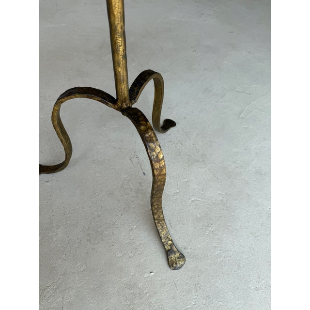 Spanish Gilt-Iron Drinks Table, Tripod Base, Mid-Century Modern Design For Sale - Image 11 of 14