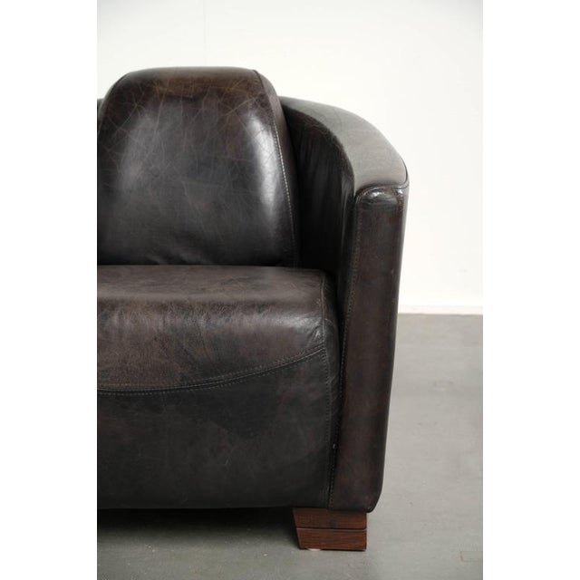 Aviator Club Chair in Grained Cowhide Leather For Sale - Image 9 of 14