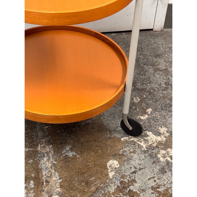 Late 20th Century Pascal Mourgue for Ligne Roset Pearwood Bar Trolley For Sale - Image 5 of 12