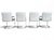 Set of 4 Bauhaus-Style Chrome Cantilever Dining Chairs in Oyster Upholstery For Sale - Image 4 of 16