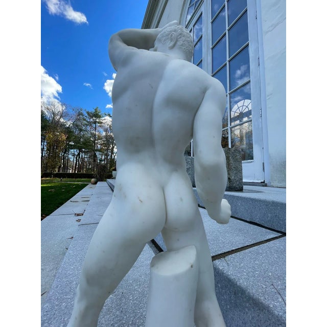 Antique Grand Tour Male Marble Sculpture For Sale - Image 9 of 13
