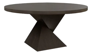 Matthew Izzo Home Newport Espresso Oak Round Pedestal Dining Table