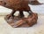1979s Vintage Wooden Carved Americana Federal Eagle Large Figurine Statue For Sale - Image 4 of 11