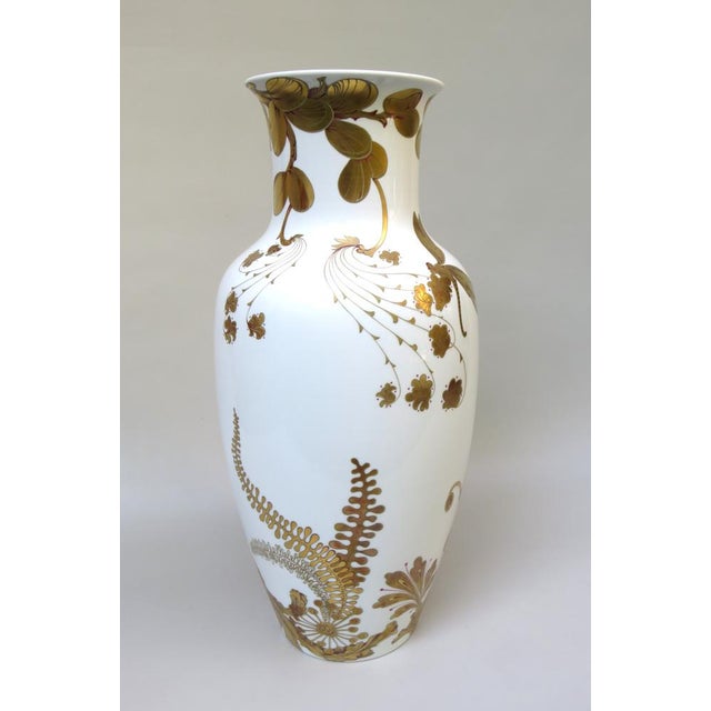 White Gold Porcelain Serenade Floor Vase from Ak Emperor, W. Germany, 1970s For Sale - Image 6 of 18