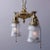 Antique Brass Drop-Light Hanging Ceiling Fixture, Circa 1920 For Sale - Image 4 of 11