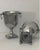 Late 20th Century Vintage Petite Trophy Style Pedestal Champagne Buckets- A Pair For Sale - Image 4 of 7