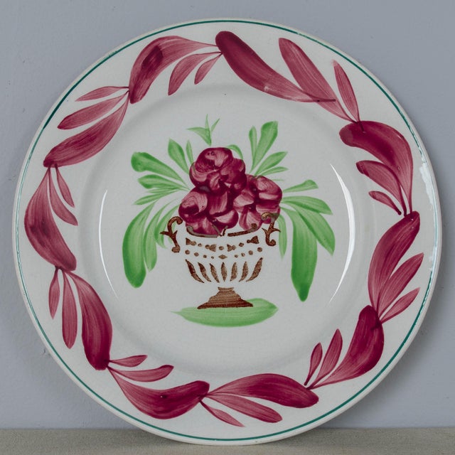19th Century 19th Century French Plates, Hand-Painted Set of 4 For Sale - Image 5 of 7
