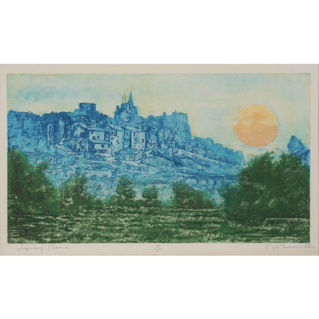 American Provence, France Fine Art Aquatint Etching - “Legendary Provence" by Ronald Stephen Riddick For Sale - Image 3 of 8