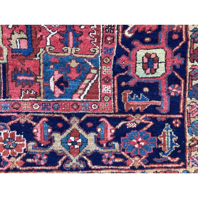 Antique Heriz Rug in Wool, 1920s For Sale - Image 4 of 11