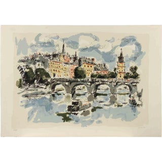 Franco Marzilli, View of Paris, Etching, 1990s For Sale