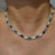 Art Deco 5.71ct Zambian Emerald & 2.81ct Baguette Diamond Tennis Necklace 14k Gold For Sale - Image 3 of 13