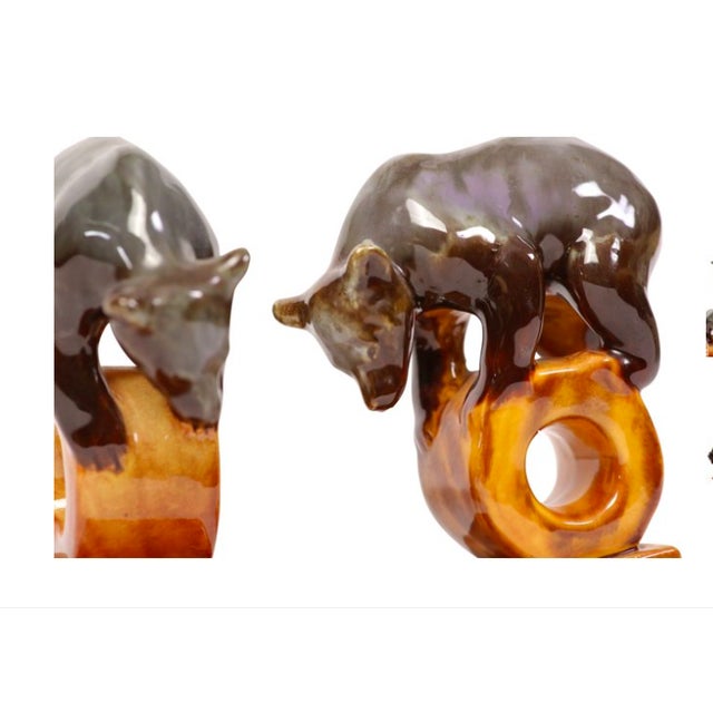 Art Pottery Circus Bear Bookends A Pair Chairish