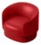 Modern Gentle Armchair in Red Leather and Metal by Javier Gomez For Sale