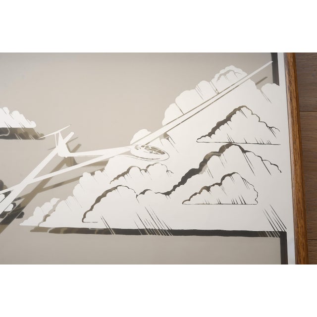 Vintage 1970s Sailplanes Gliders Mirror Shadow Box For Sale - Image 9 of 14