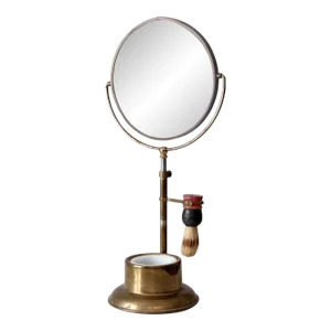 Antique Brass Shaving Mirror Set