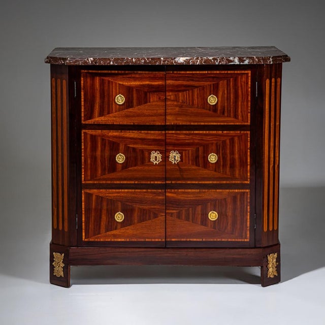Traditional Faux Commode with Marble Top, 1800s For Sale - Image 3 of 11