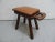 Vintage Oak Milk Stool with Leather Top, 1890s For Sale - Image 5 of 8