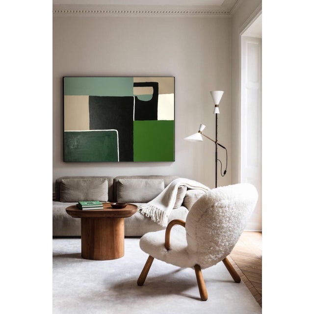 Bodasca, Abstract Geometric Green Nature, 2026, Acrylic on Canvas For Sale - Image 10 of 12