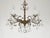 Antique 5 Light 5 Arm Overflowing Opulent Brass Cut Lead Crystal Chandelier For Sale - Image 9 of 12